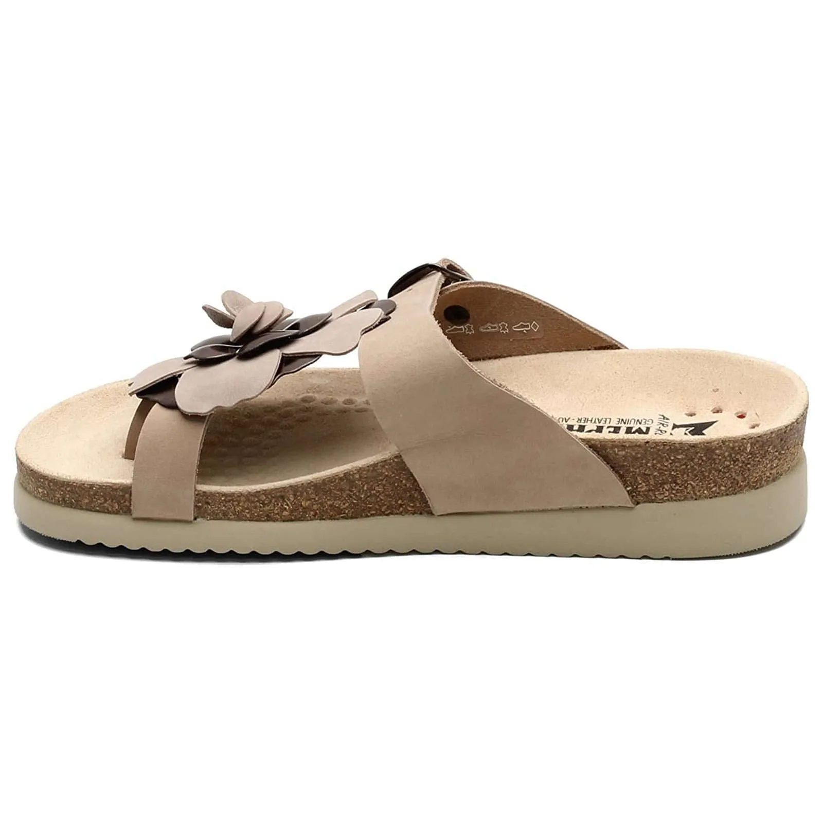 Mephisto Helen Flower Nubuck Leather Women's Slide Sandals
