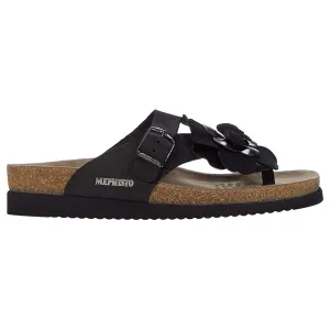 Mephisto Helen Flower Nubuck Leather Women's Slide Sandals