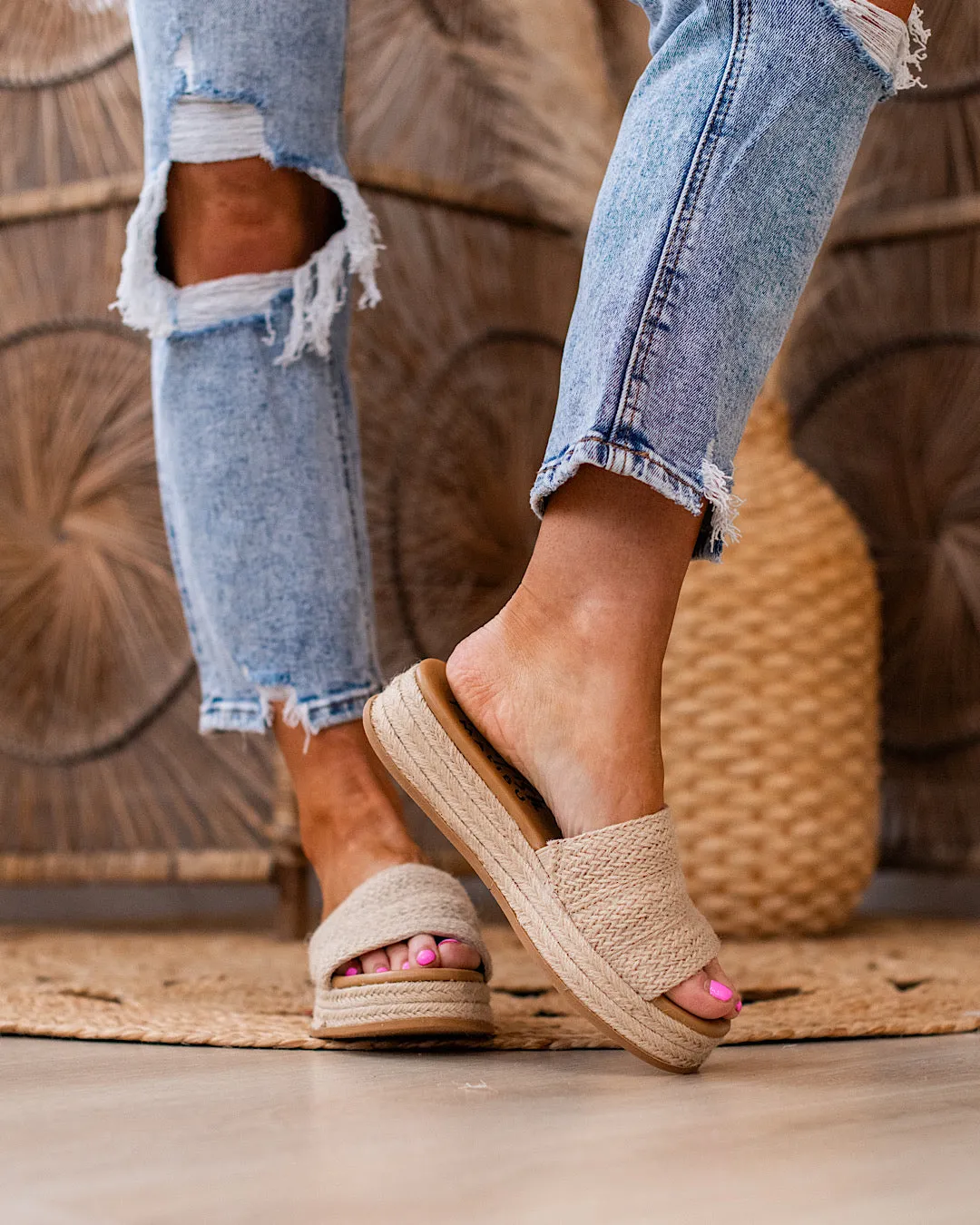 NEW! Blowfish Marshlo Rope Slip On Sandals - Sun Bleach