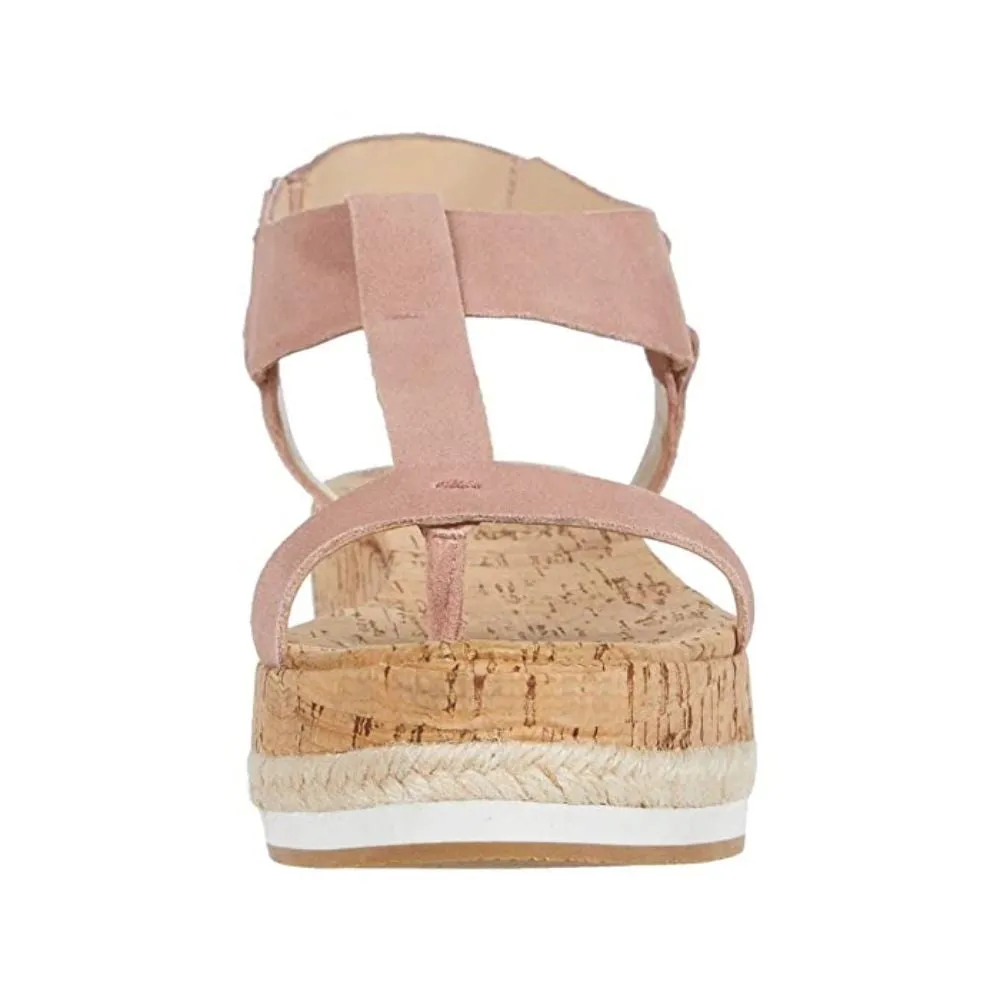 Pilar Blush Suede Pelle Moda Espadrille Platform Sandals