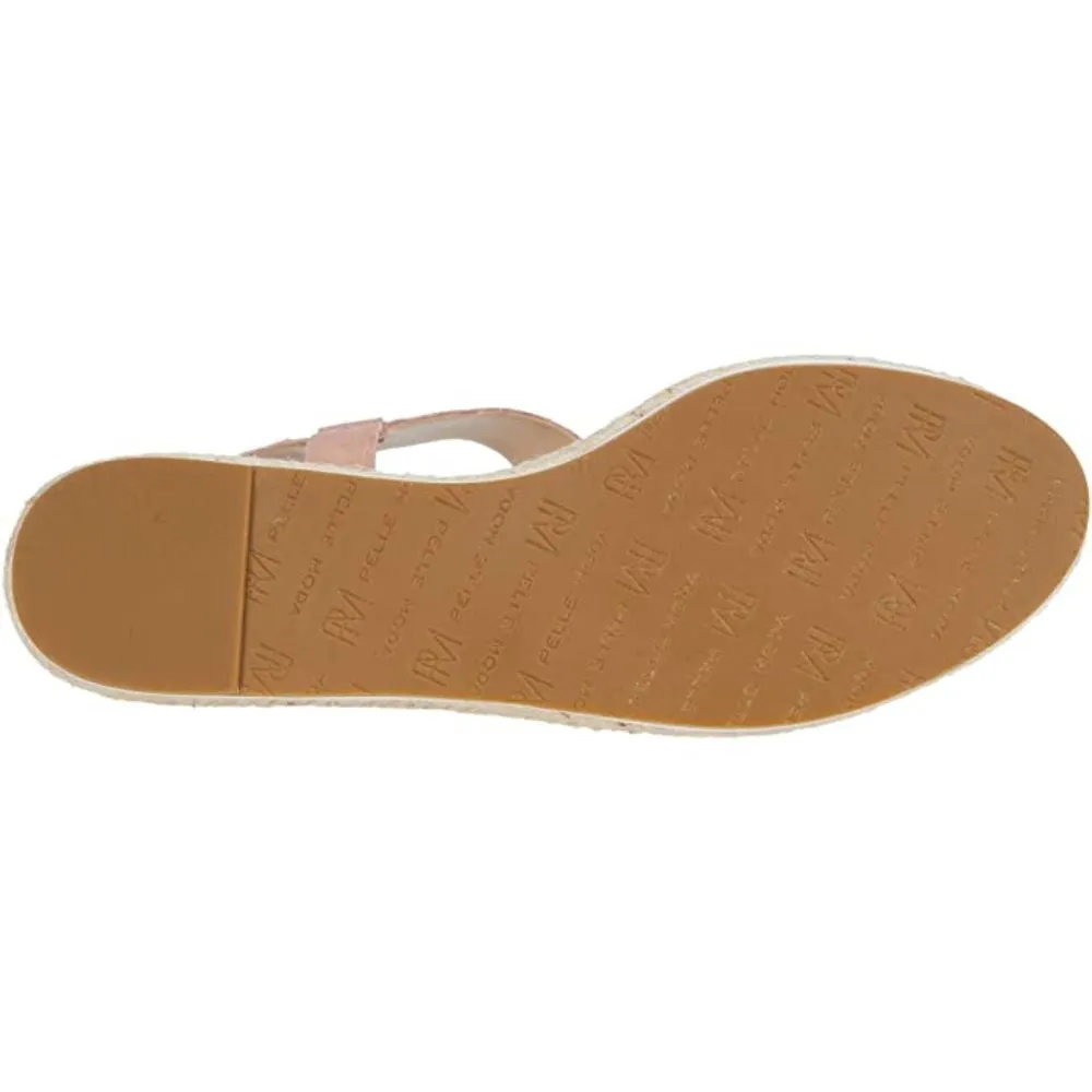 Pilar Blush Suede Pelle Moda Espadrille Platform Sandals