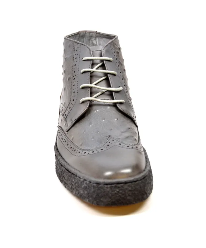 Playboy Ostrich & Wingtip Leather Shoes by The British Collection