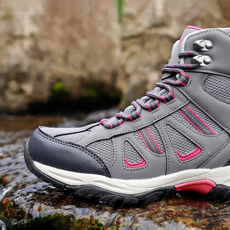 riemot Women's Waterproof Hiking Boots Non-Slip Outdoor Trekking Camping Trail Boots Lightweight Breathable Hiking Boots