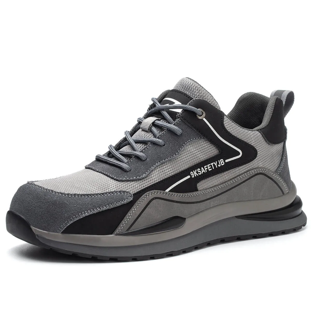 Steel Toe Shoes for Men and Women Lightweight Comfortable Work Safety Puncture Shoes Slip Proof Resistant Indestructible Sneakers Construction Work Utility Shoes