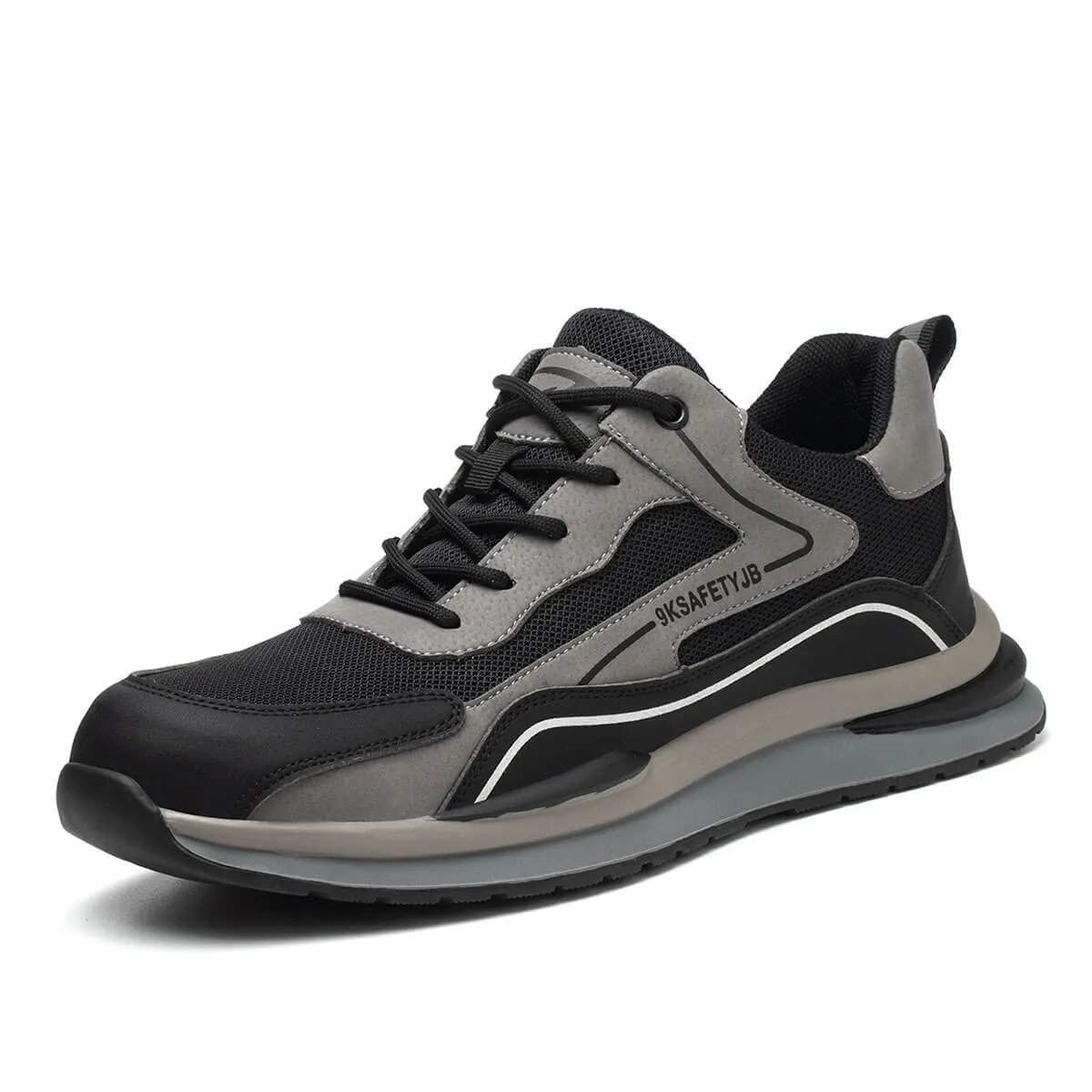 Steel Toe Shoes for Men and Women Lightweight Comfortable Work Safety Puncture Shoes Slip Proof Resistant Indestructible Sneakers Construction Work Utility Shoes