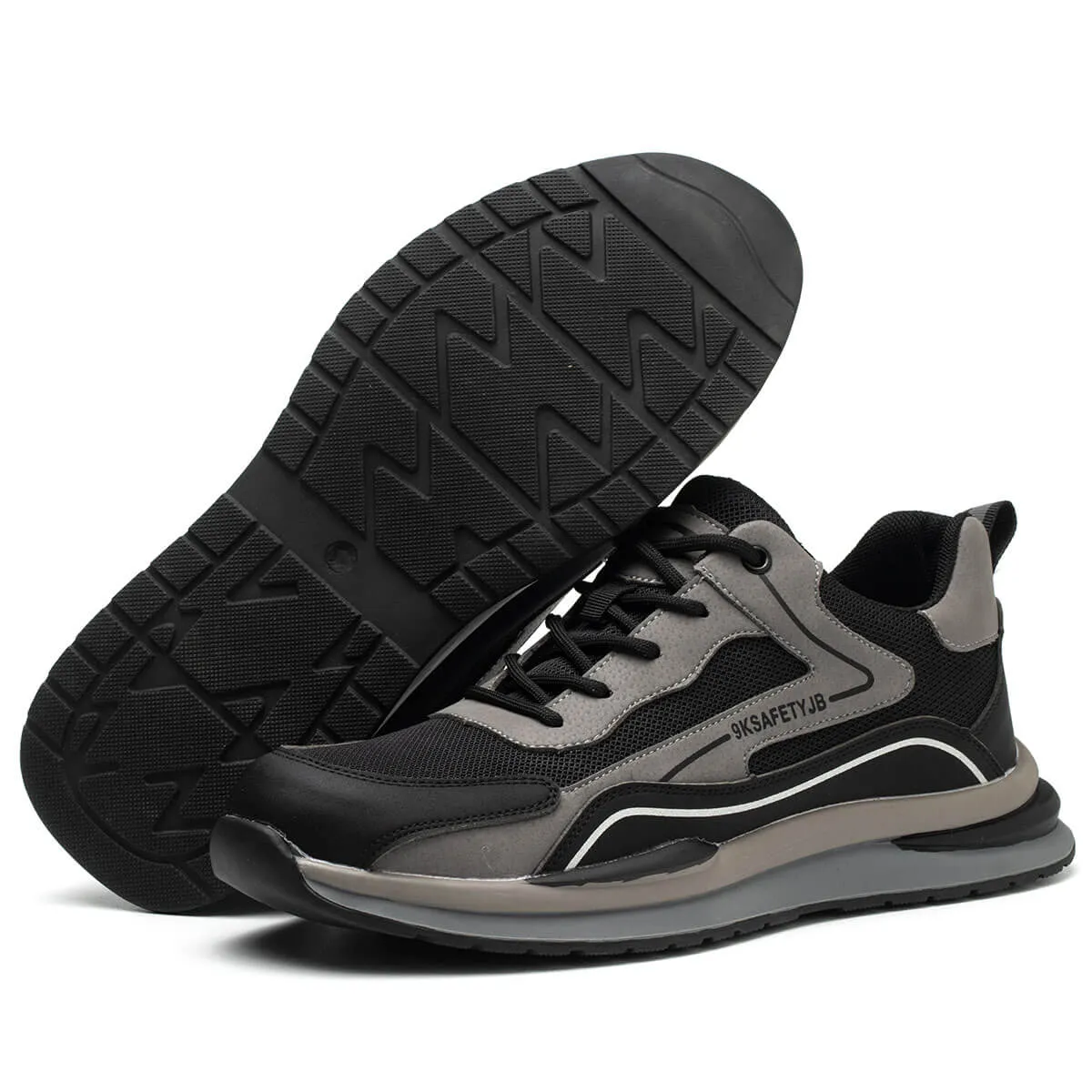 Steel Toe Shoes for Men and Women Lightweight Comfortable Work Safety Puncture Shoes Slip Proof Resistant Indestructible Sneakers Construction Work Utility Shoes