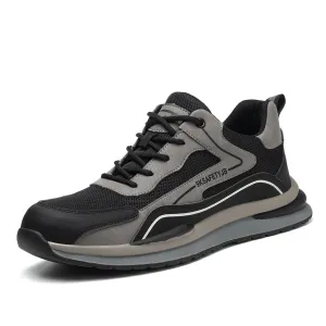 Steel Toe Shoes for Men and Women Lightweight Comfortable Work Safety Puncture Shoes Slip Proof Resistant Indestructible Sneakers Construction Work Utility Shoes