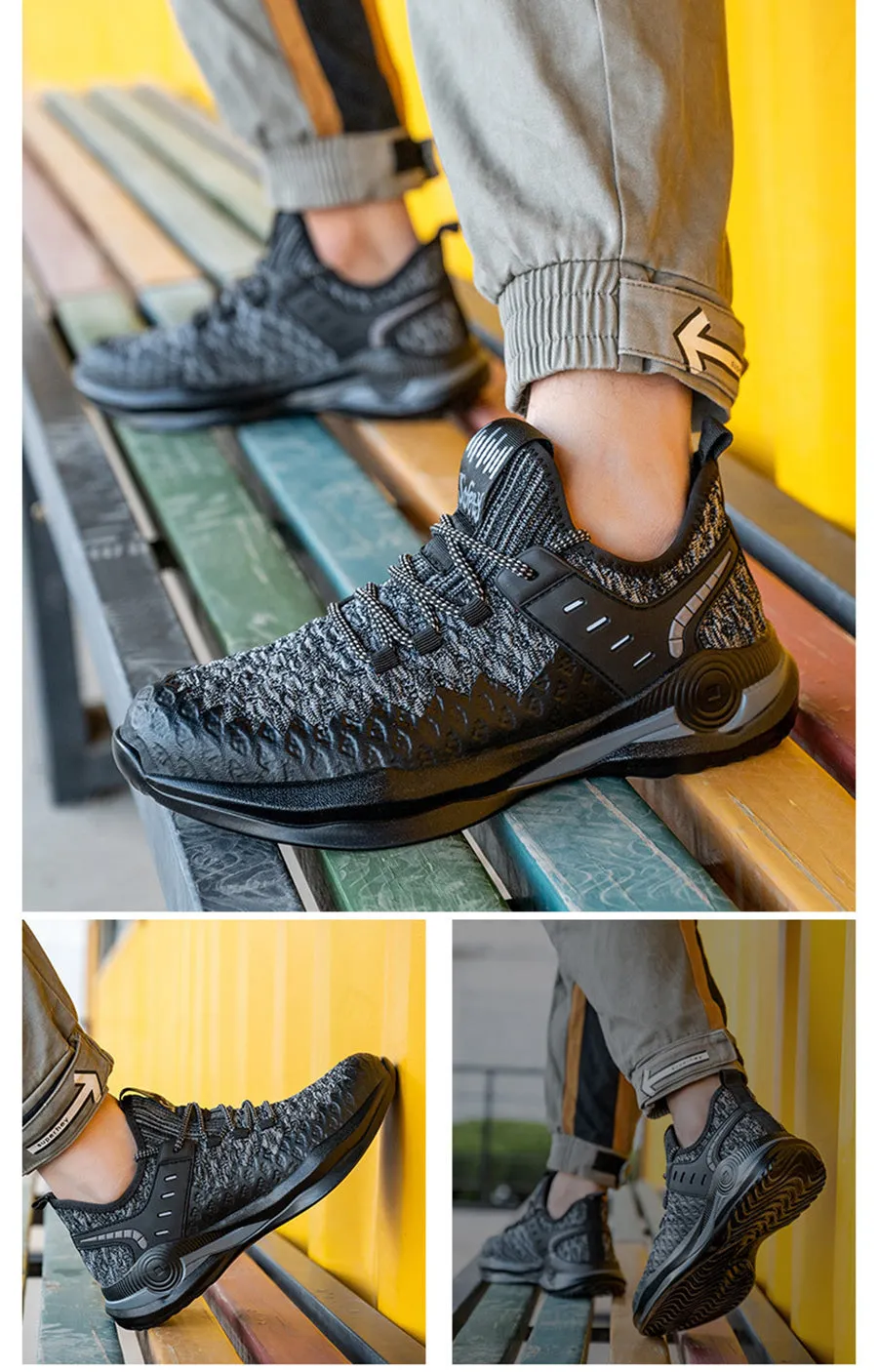 Steel Toe Shoes for Men Women Composite Toe Safety Sneakers Non Slip Industrial Work Tennis Shoe Air Cushion