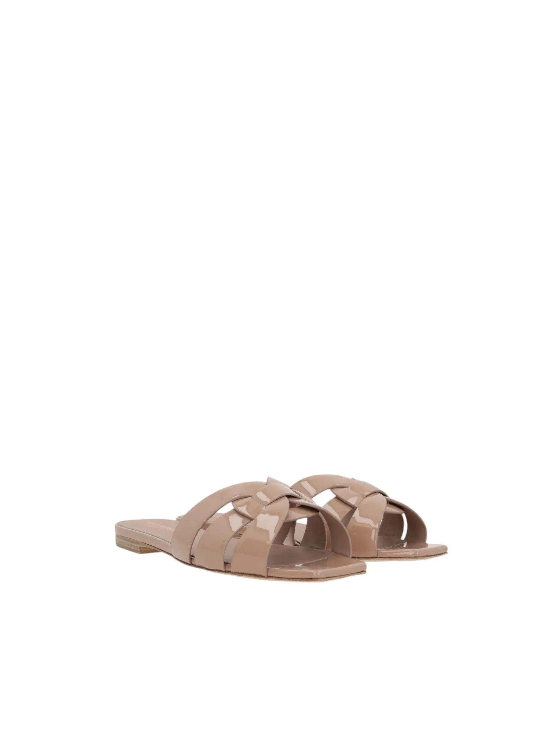 Tribute Slide Sandals - Patent Finish