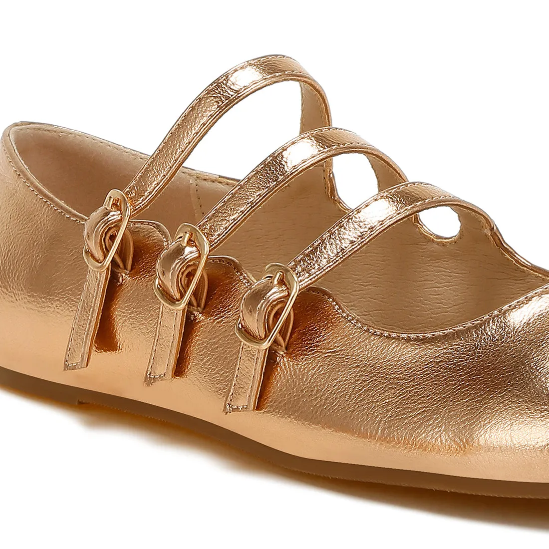 Triple Strap Mary Jane Sandals