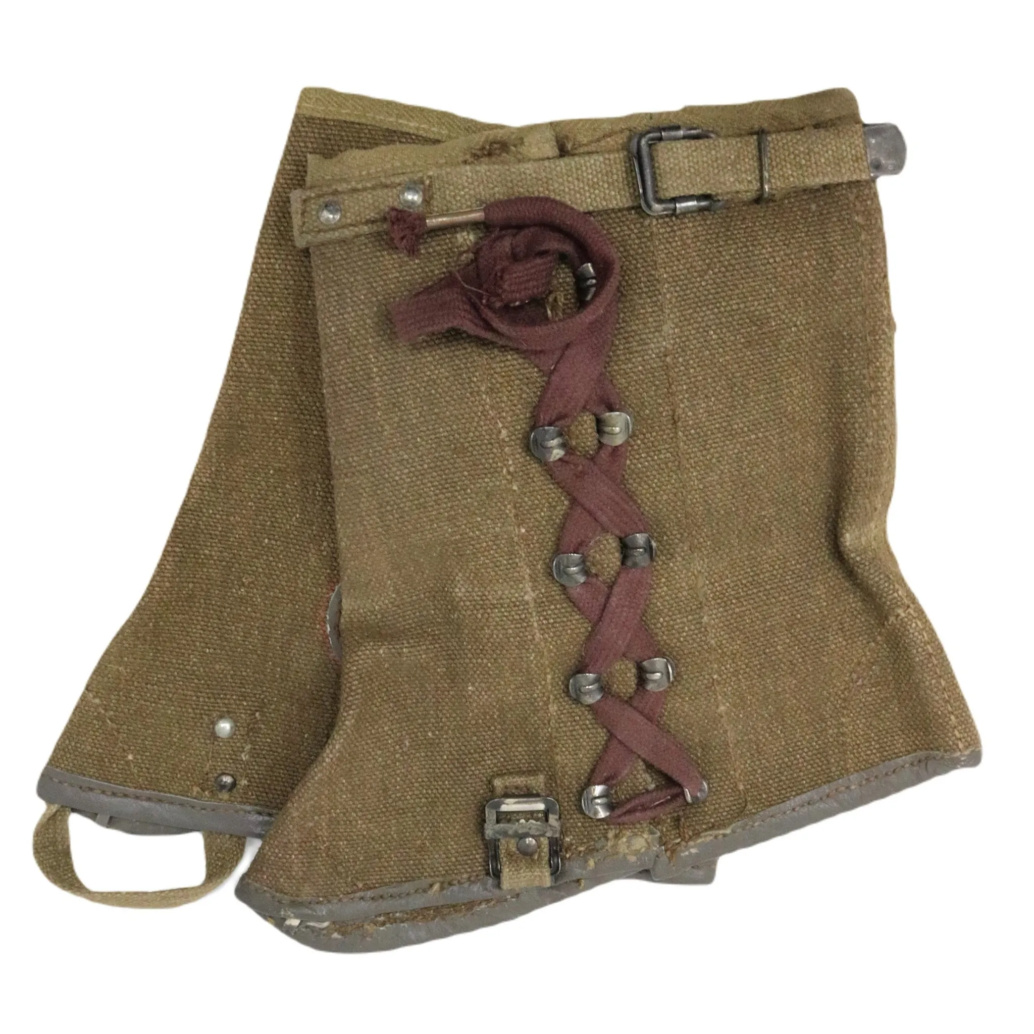 Vintage Italian Canvas Military Gaiters