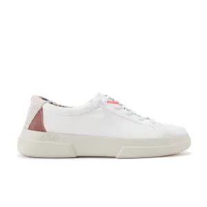Walk In Pitas Iris Ladies White Textile Elasticated Shoes