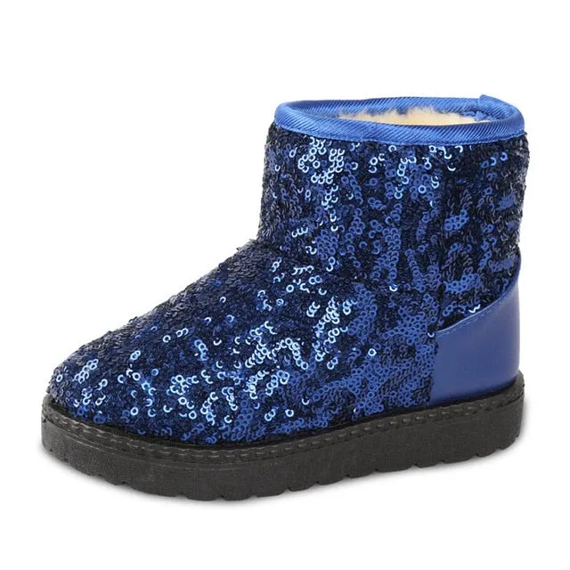 Winter warm girls snow boots