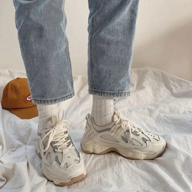 Women Sneakers Fashion Mesh Chunky Sneakers Casual Shoes