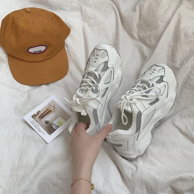 Women Sneakers Fashion Mesh Chunky Sneakers Casual Shoes